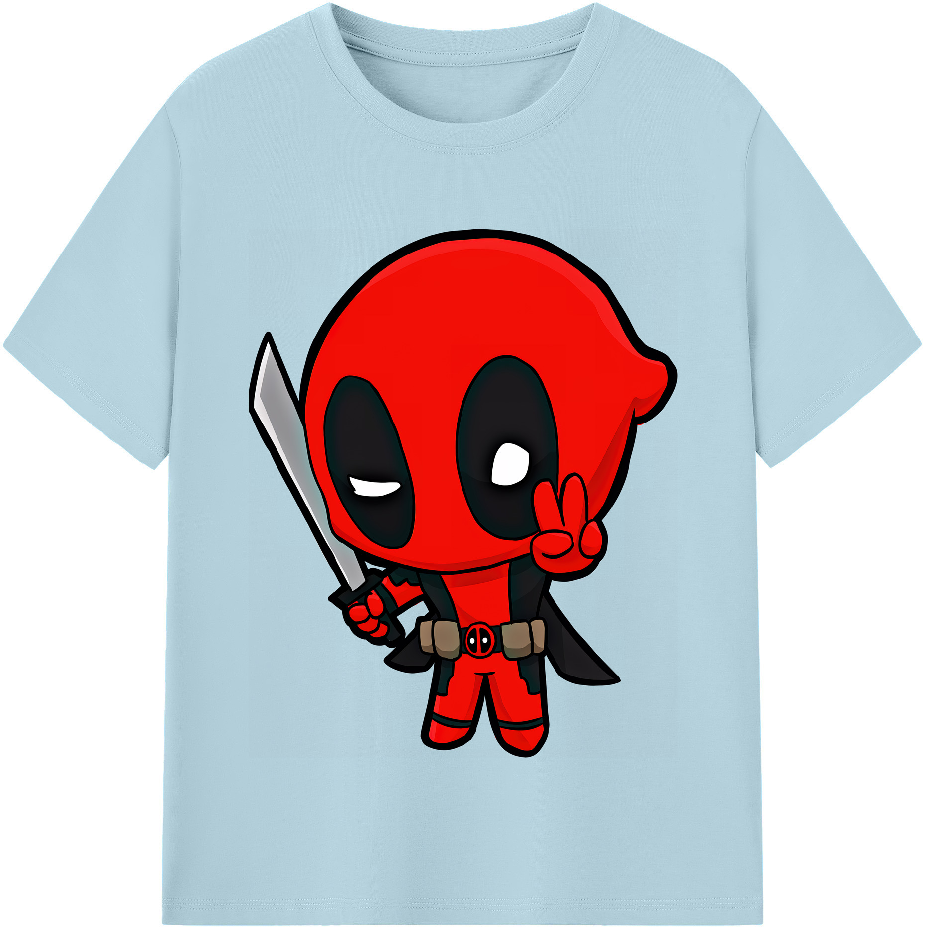 （画像用） Deadpool デッドプール 綿100％半袖Tシャツ（フロントプリント）